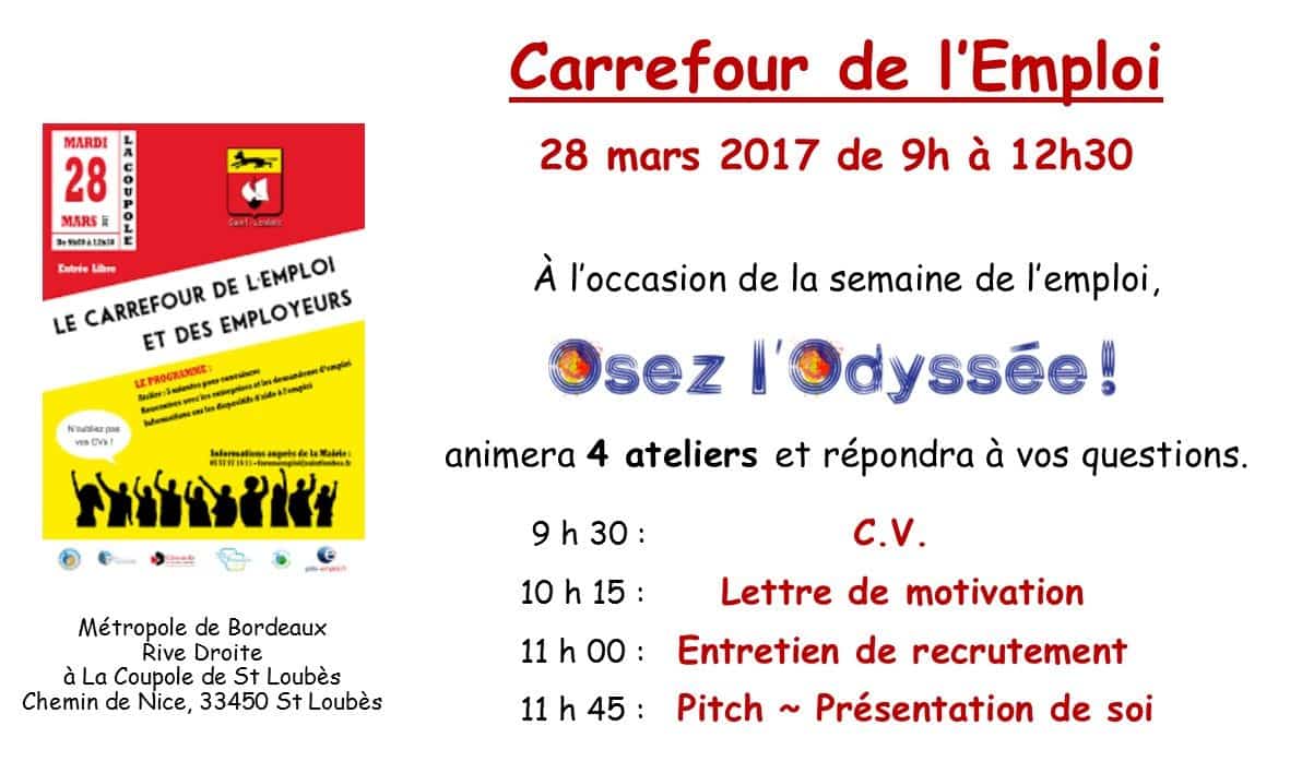 Carrefour de l'Emploi 28 mars 2017 Clio Franguiadakis